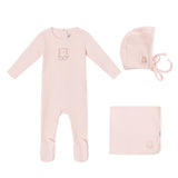 Mini Label Pink Pointelle Bear Layette Set