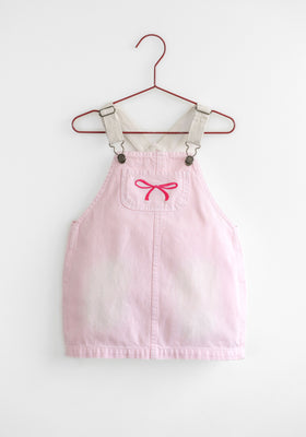 Please Mom Pink Bow Barrel Dress