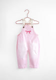 Please Mom Pink Bow Barrel Overalls *RUNS SMALL*