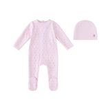 Mini Label Butterfly All Over Print Footie And Hat - Pink