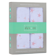 Load image into Gallery viewer, Ely&#39;s &amp; Co Pack N Play / Portable Crib Sheet - Mauve Stars