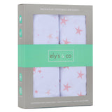 Ely's & Co Pack N Play / Portable Crib Sheet - Mauve Stars