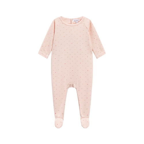 Oubon Dot Footie - Pink