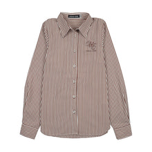 Load image into Gallery viewer, Urban Edge Pinstriped Shirt - Brown