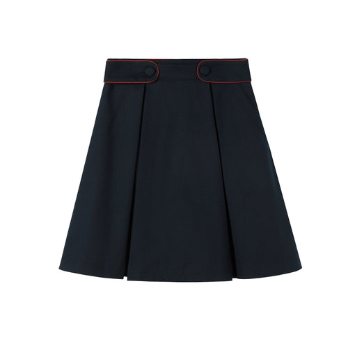 Nou Nelle Piped Navy Skirt