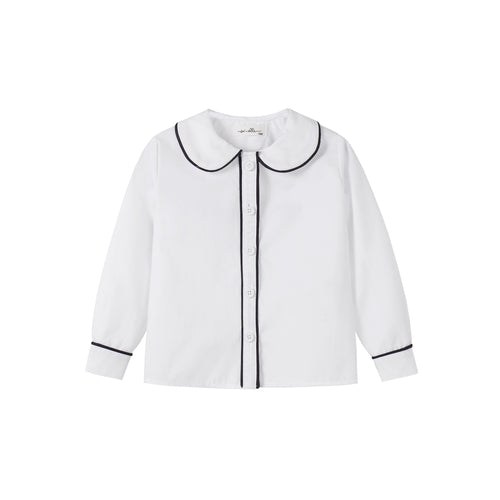 Nou Nelle Boys Piped Blouse And Suspender Pants