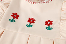 Load image into Gallery viewer, Nou Nelle Pleated Peach Embroidered Dress (Short Sleeve)