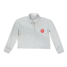 Load image into Gallery viewer, Nou Nelle Polo Cropped Tee - Grey