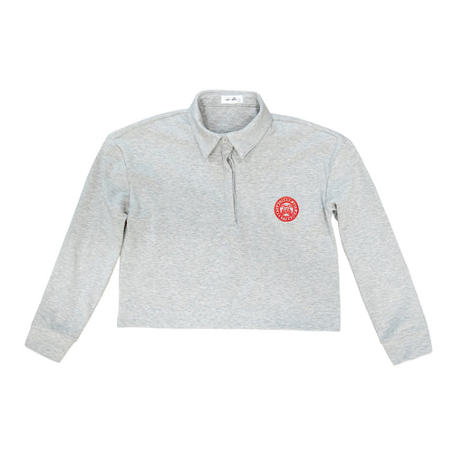 Nou Nelle Polo Cropped Tee - Grey