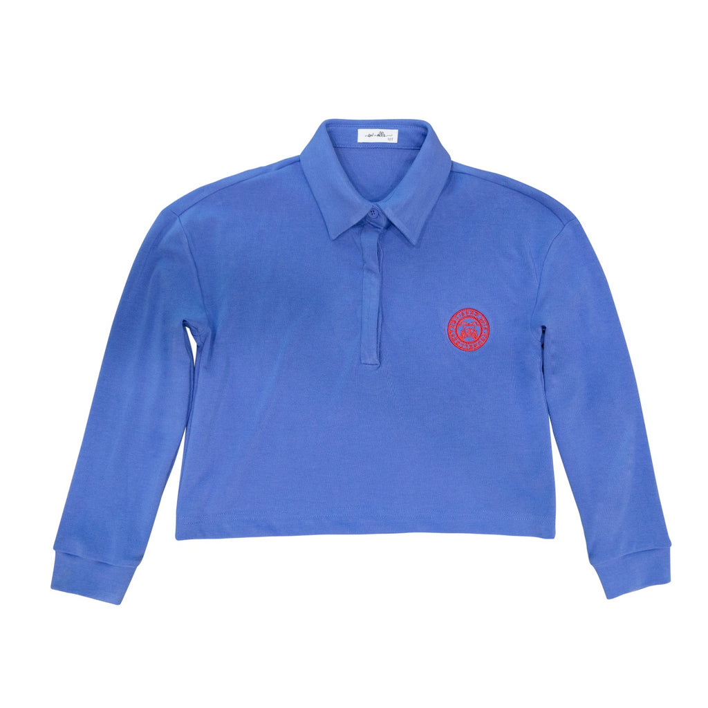 Nou Nelle Polo Cropped Tee - Blue