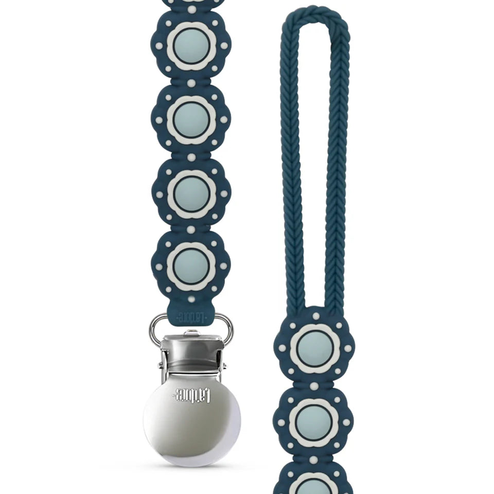 Adora Poppy Pacifier Clip - Denim