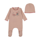 Bee & Dee Promenade Footie And Beanie - Petal