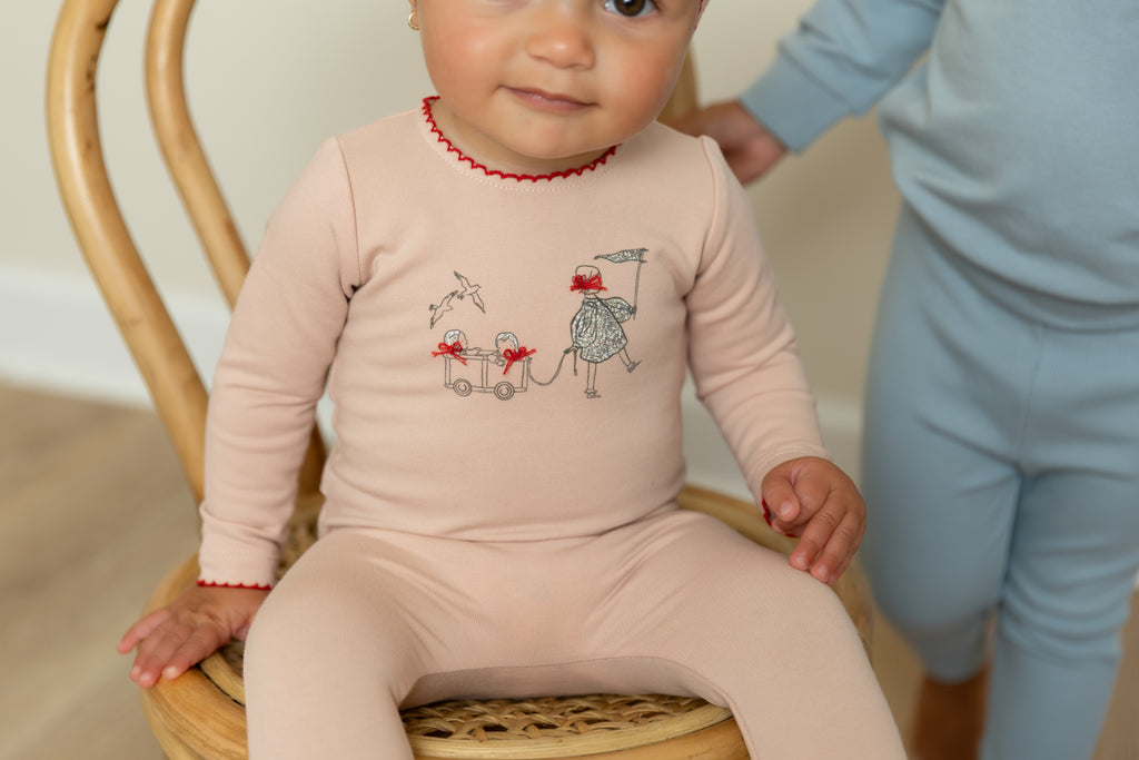 Bee & Dee Promenade Footie And Beanie - Petal