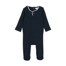 Load image into Gallery viewer, Lil Legs Ribbed Footie - Navy