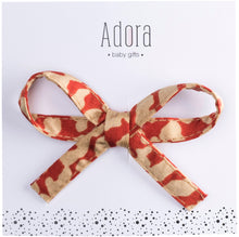Load image into Gallery viewer, Adora Red Leopard Ribbon Bow Clip