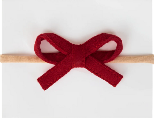 Adora Mini Red Velvet Bow Headband