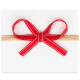 Adora Ribbon Bow Headband - Red