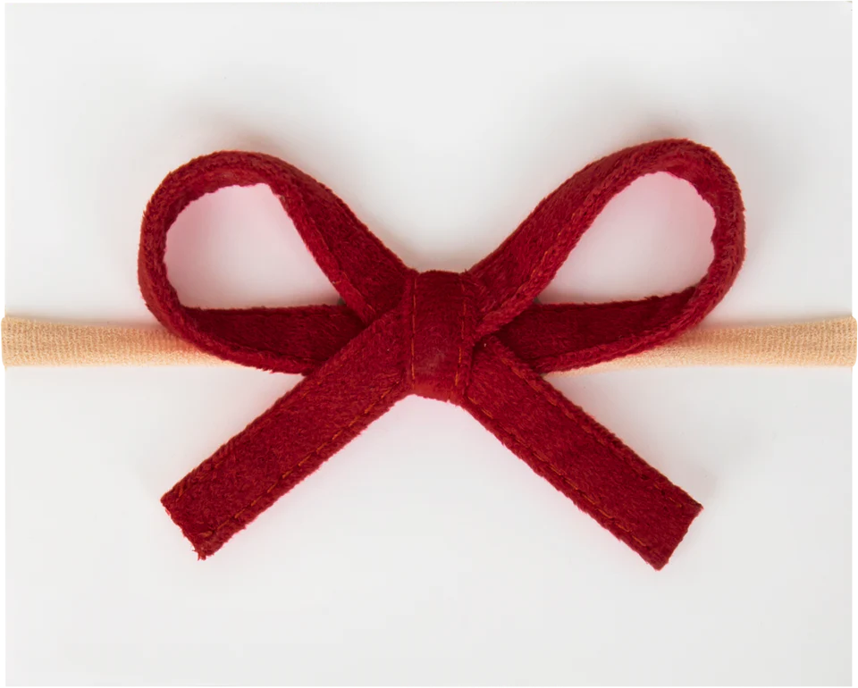 Adora Red Velvet Bow Headband