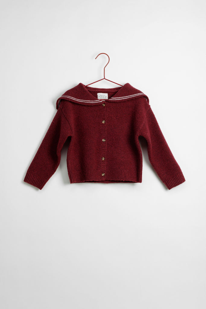 Please Mom Red Sailor Cardigan