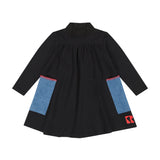 Retro Kid Remy Twirl Dress With Oversized Pockets - Black/Red