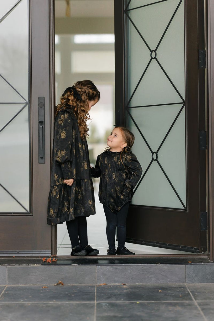 Velvette Label Black Gold Flow Romper