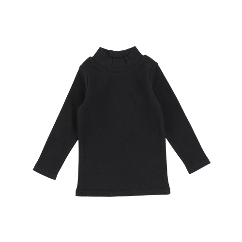 Lil legs Ribbed Mock Neck - Black