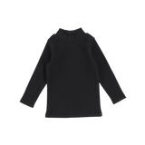 Lil legs Ribbed Mock Neck - Black