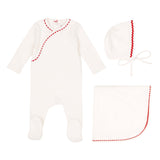 Mini Label Classic Ric Rac Set - Red On White