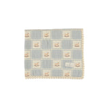 Bebe Organic Rocking Horse Blanket - Blue Patchwork