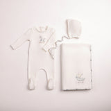 Bee & Dee Boys Rocking Horse Layette Set - Chalk White