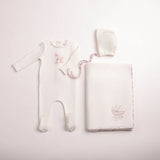 Bee & Dee Girls Rocking Horse Layette Set - Chalk White