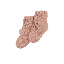 Load image into Gallery viewer, Peluche Knit Booties - Rose