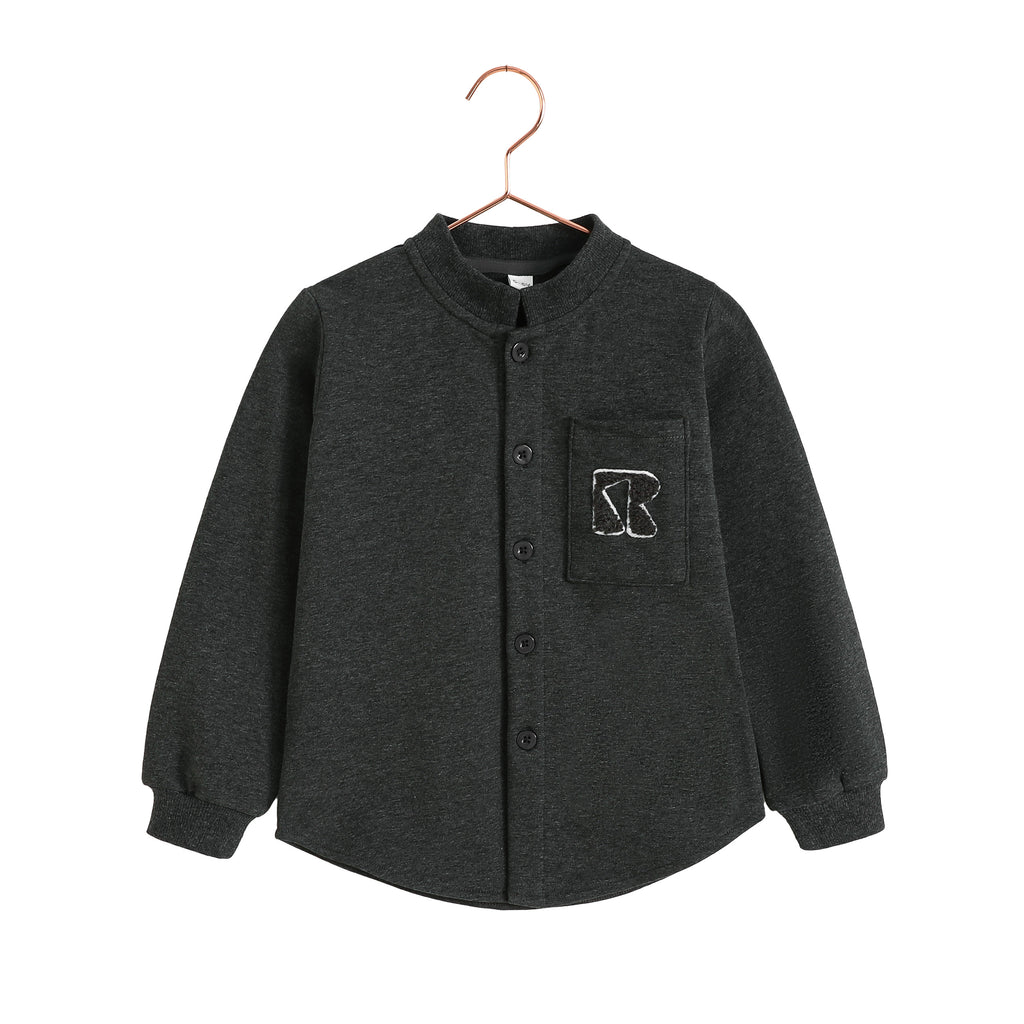 Retro Kid Rowan French Terry Boys Shirt - Grey