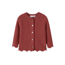 Load image into Gallery viewer, NouNelle Rust Scallop Cardigan