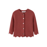 NouNelle Rust Scallop Cardigan