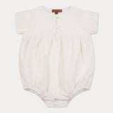 Orange Dimanche Off-White Linen Boy Romper