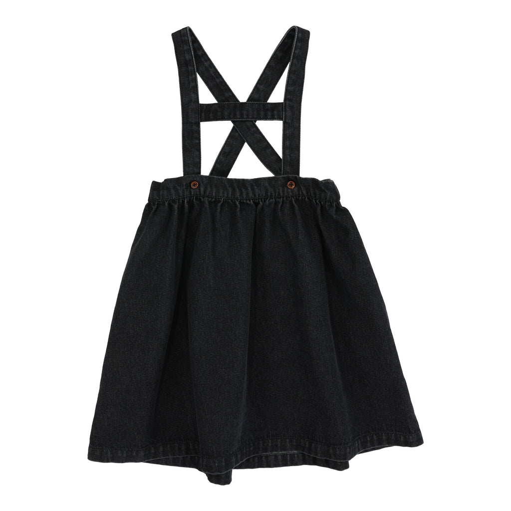 Lil Legs Strap Denim Jumper - Black Denim