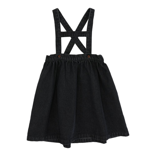 Lil Legs Strap Denim Jumper - Black Denim