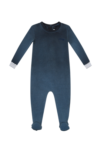 Crew Denim Wash Romper - Blue