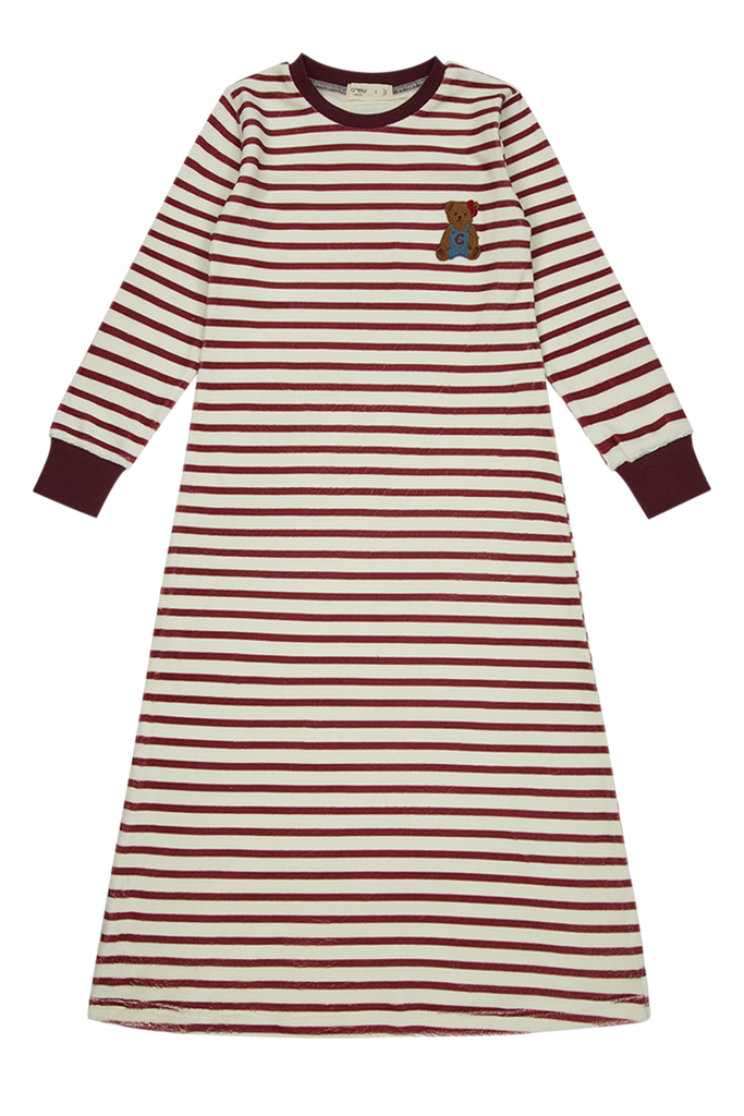 Crew Lounge Teddy Lounge Nightgown - Maroon