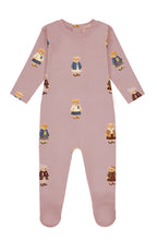 Load image into Gallery viewer, Crew Lounge Teddy Pattern Lounge Footie - Dusk