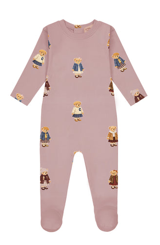 Crew Lounge Teddy Pattern Lounge Footie - Dusk