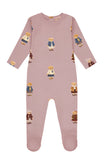 Crew Lounge Teddy Pattern Lounge Footie - Dusk