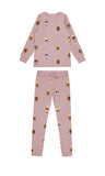 Crew Lounge Teddy Pattern Lounge Crewneck Set - Dusk