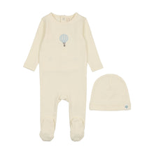 Load image into Gallery viewer, Lilette Single Hot Air Balloon Footie &amp; Beanie - Cream/Blue