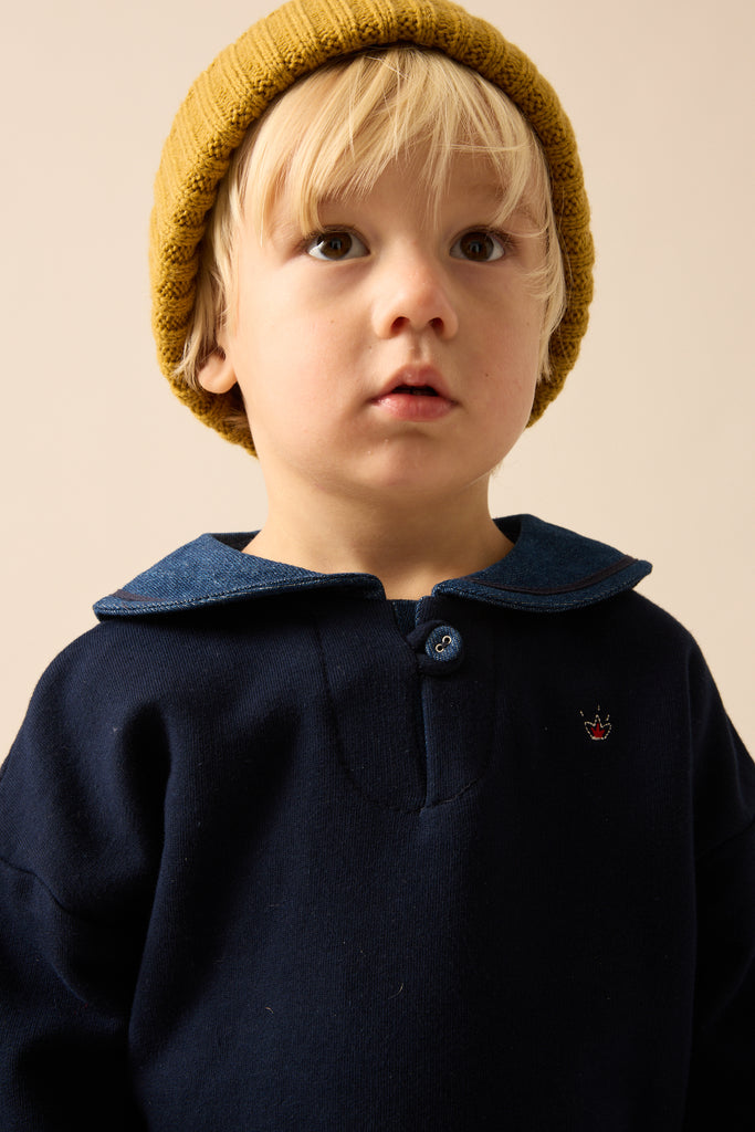 Lil Legs Boys Sailor Collar Toddler Set - Navy