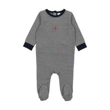 Load image into Gallery viewer, Lil Legs Striped Lounge Footie - Navy