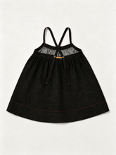 Load image into Gallery viewer, Madeline Girls Black Denim Pinafore