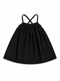 Madeline Girls Black Denim Pinafore