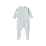 Oubon All Over Bunny Print Footie - Blue